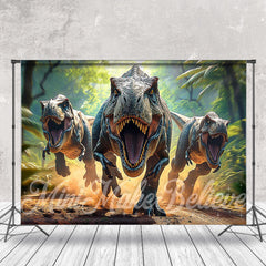 Aperturee - Rainforest Wonderland with Dinosaur Photo Backdrop