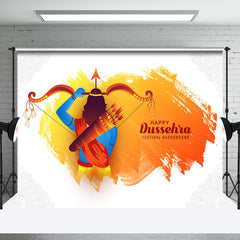 Aperturee - Rama Crossbow Arrow White Happy Dussehra Backdrop