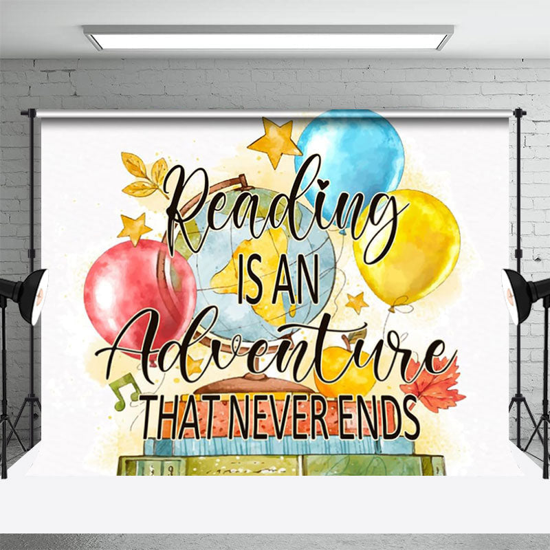 Aperturee - Reading Is An Adventure World Book Day Backdrop