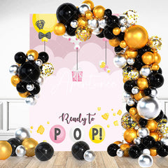 Aperturee - Ready To Pop Hot Air Balloon Baby Shower Backdrop