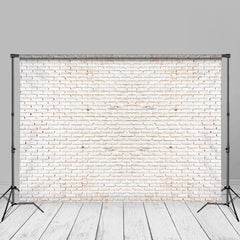 Aperturee - Reclaimed White Brick Wall Backdrop For Photographer