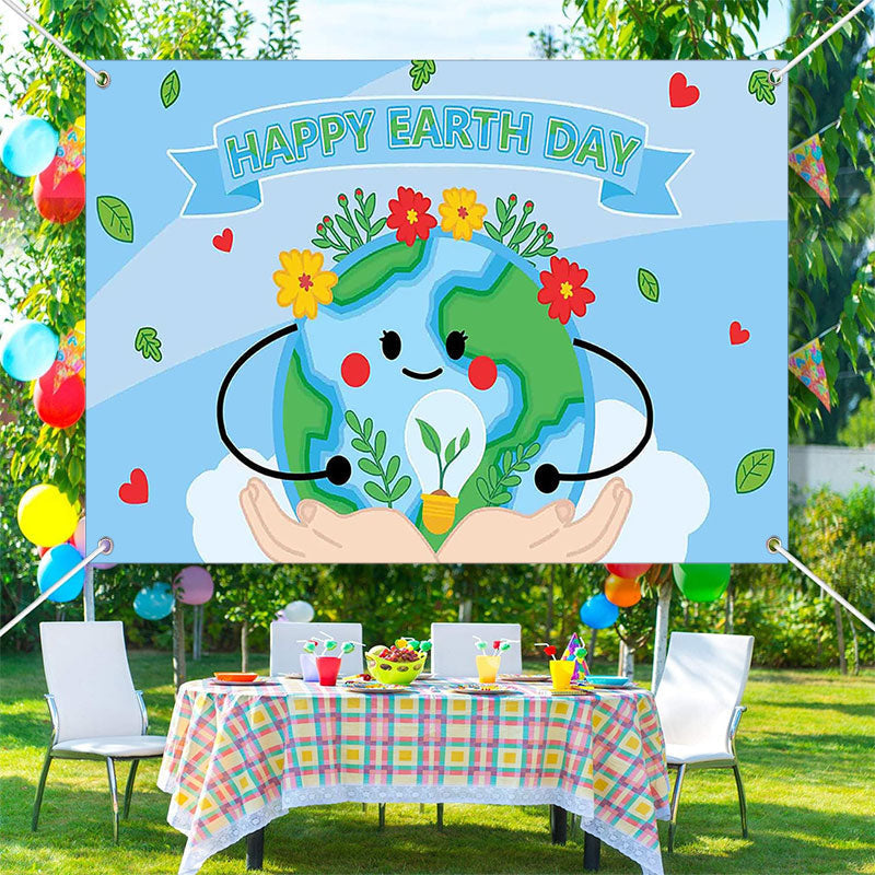 Aperturee - Recycle Eco Happy Earth Day Backdrop for Event