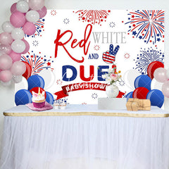 Aperturee - Red And Blue Balloon Stars Baby Shower Backdrop