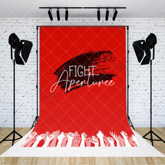 Aperturee - Red Black Fight Clenched Fist Positive Backdrop