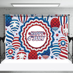 Aperturee - Red Blue Balloon July 4 Independence Day Backdrop