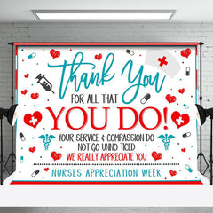 Aperturee - Red Blue White Thank You Appreciate Party Backdrop