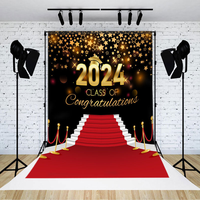 Aperturee - Red Carpet 2024 Congrats Grad Photography Backdrop