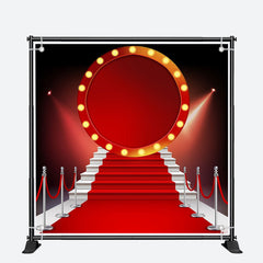 Aperturee - Red Carpet Spotlight Round Light Sign Dance Backdrop