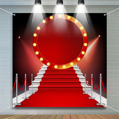 Aperturee - Red Carpet Spotlight Round Light Sign Dance Backdrop