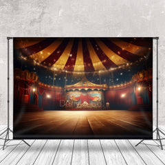 Aperturee - Red Circus Stage Interior Photography Backdrop