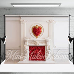 Aperturee - Red Countertop Heart Wall Valentines Day Backdrop