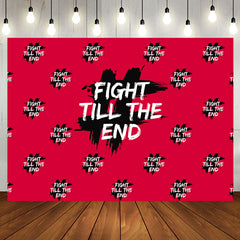 Aperturee - Red Fight Till The End Positive Birthday Backdrop