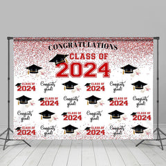 Aperturee - Red Glitter Step and Repeat Cap Grad Backdrop