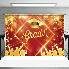 Aperturee - Red Golden Hat Students Bokeh Graduation Backdrop