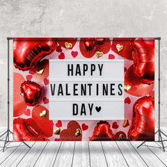 Aperturee - Red Heart Balloon Happy Valentines Day Backdrop