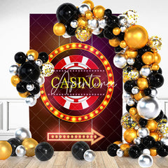 Aperturee - Red Indicator Arrow Casino Open Birthday Backdrop