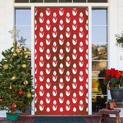 Aperturee - Red Little Snowman Simple Merry Christmas Door Cover