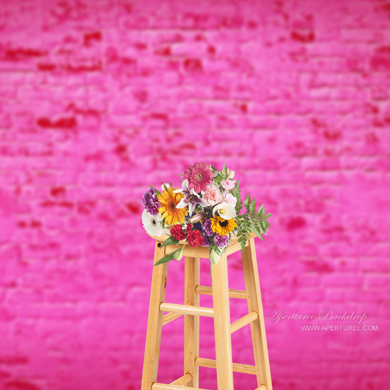 Aperturee - Red Rose Brick Backdrop For Portrait Photography