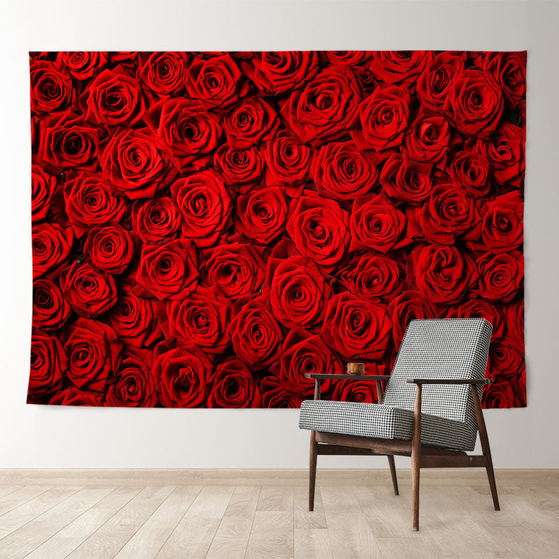 Aperturee - Red Rose Simple Sweet Happy Valentine Day Backdrop