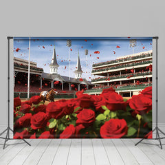 Aperturee - Red Rose Sky Celebration Kentucky Derby Backdrop