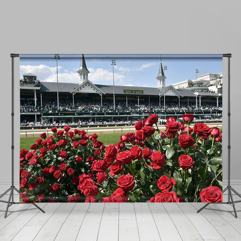 Aperturee - Red Rose Sunny Racecourse Kentucky Derby Backdrop