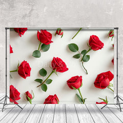 Aperturee - Red Rose Valentines Day Backdrop For Photography