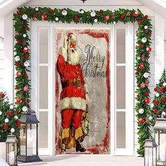 Aperturee - Red Santa Claus Papery Merry Christmas Door Cover