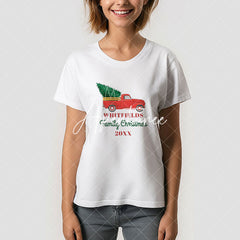 Aperturee - Red Truck Christmas Family Reunion Custom T-Shirt