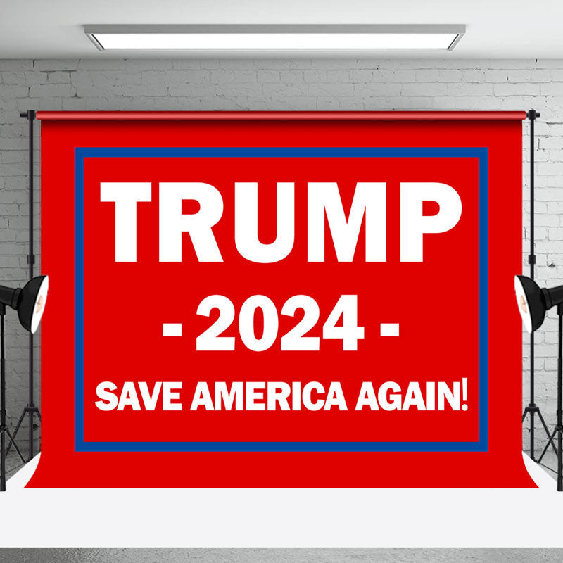 Aperturee - Red Trump 2024 Save America Again Election Backdrop