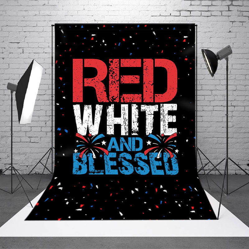 Aperturee - Red White And Blessed Backdrop For Independence Day