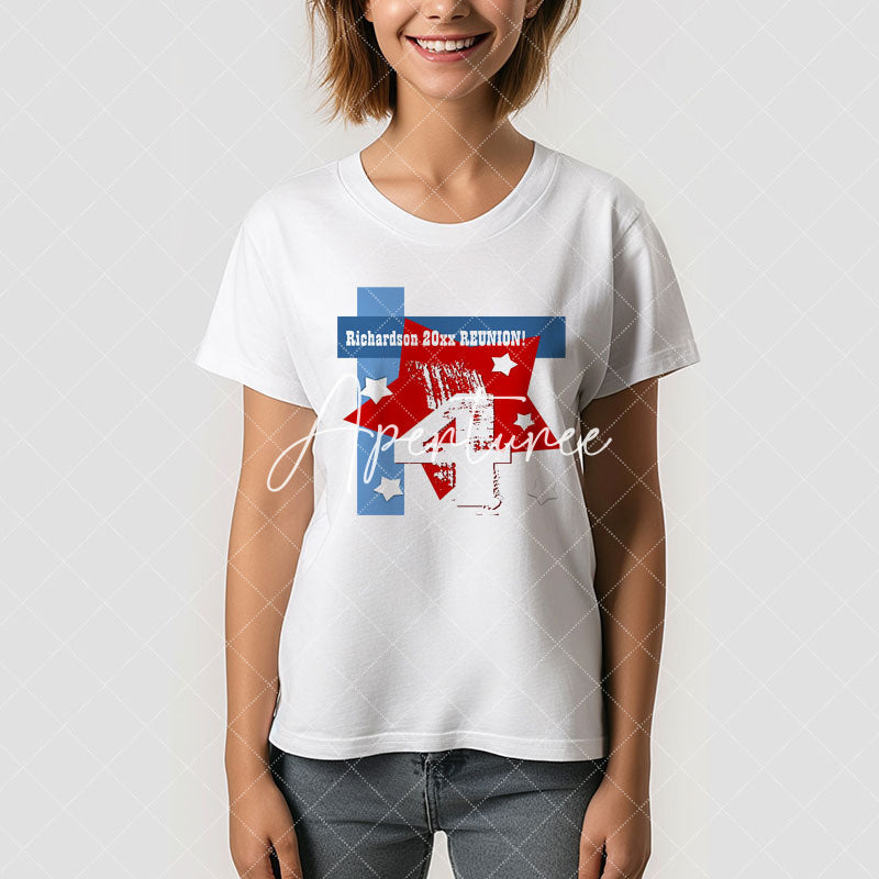 Aperturee - Red White Blue Family Reunion 4th of July T-Shirt