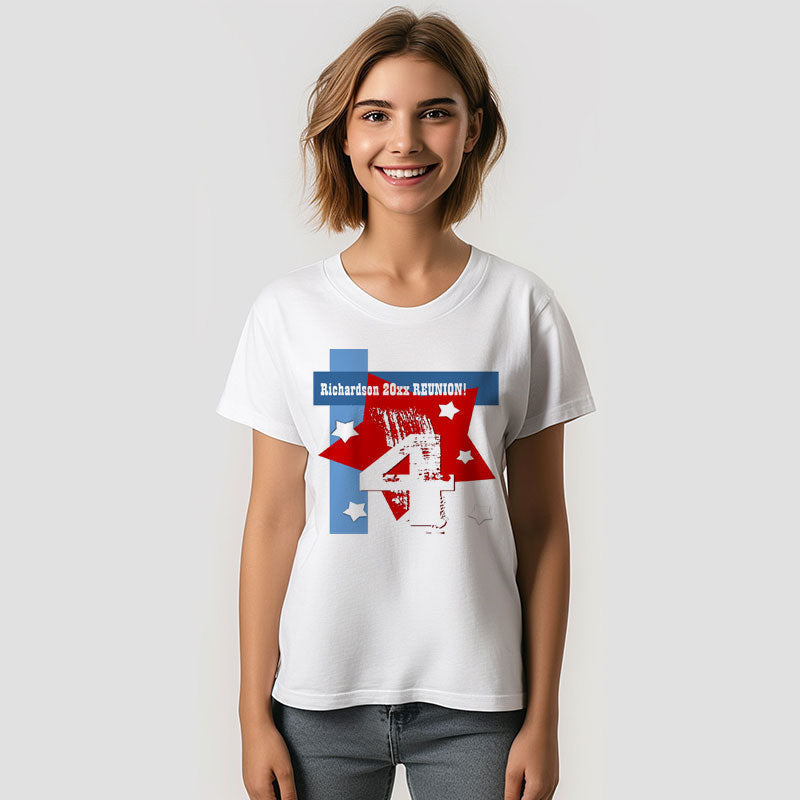 Aperturee - Red White Blue Family Reunion 4th of July T-Shirt