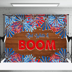 Aperturee - Red White Boom Spark Plank Independence Day Backdrop