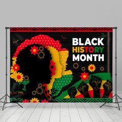 Aperturee Red Yellow Green Fist Black History Month Backdrop