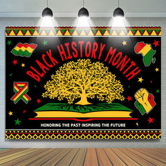 Aperturee Red Yellow Green Tree Black History Month Backdrop