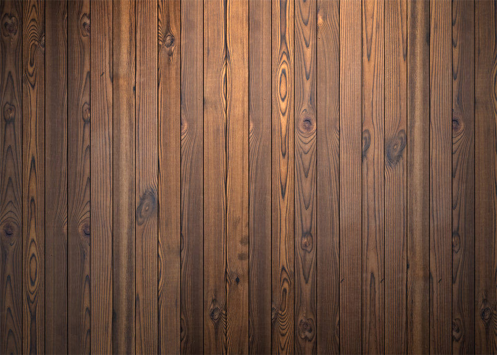 Aperturee - Reddish Brown Wood Texture Photo Rubber Floor Mat