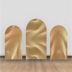 Aperturee - Reflective Gold Textured Marble Arch Backdrop Kit