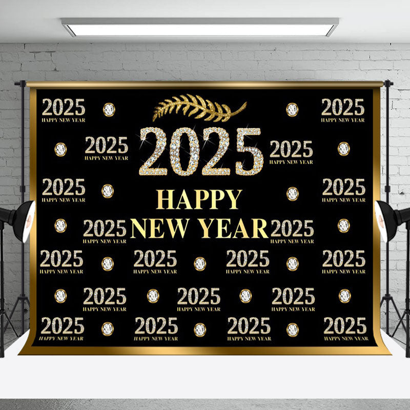 Aperturee - Repeat And Step Diamonds Happy New Year 2025 Backdrop