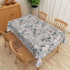 Aperturee - Repeat Retro Floral Pattern Art Rectangle Tablecloth