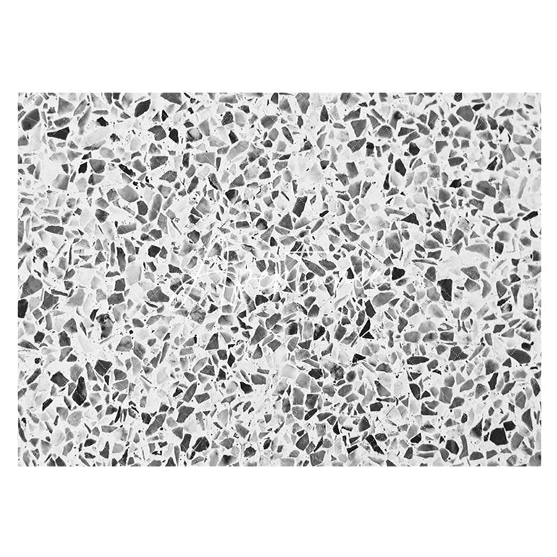 Aperturee - Retro Black White Terrazzo Textured Rubber Floor Mat