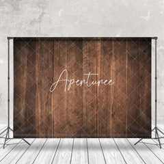 Aperturee - Retro Flat Dirty Brown Wood Backdrop For Photography