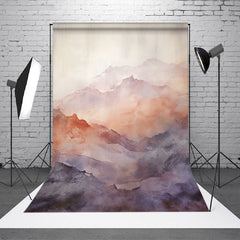 Aperturee - Retro Foggy Ink Landscape Painting Photo Backdrop