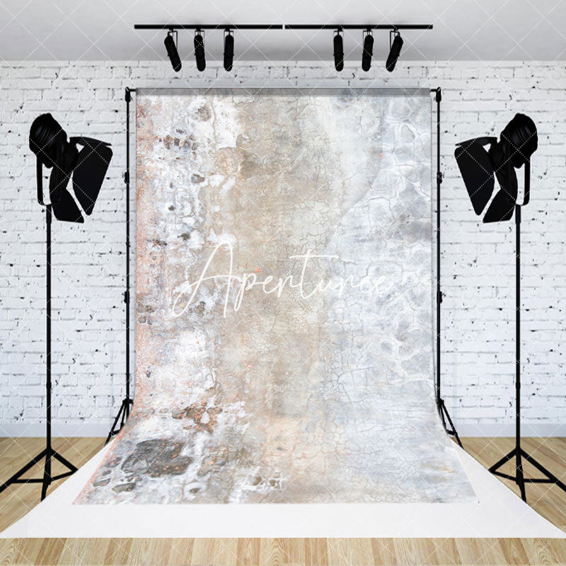 Aperturee - Retro Gray White Abstract Texture Photo Backdrop