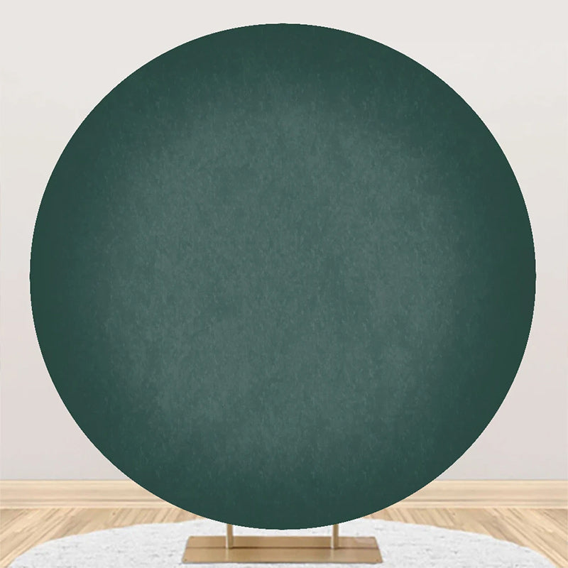 Aperturee - Retro Green Gradient Texture Circle Birthday Backdrop