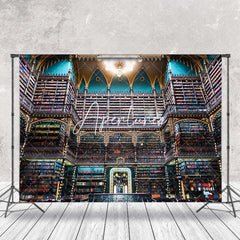 Aperturee - Retro Luxury Library Architecture Backdrop For Photo