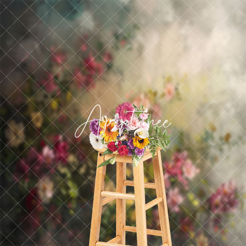 Aperturee - Retro Oil Painting Floral Fine Art Photo Backdrop