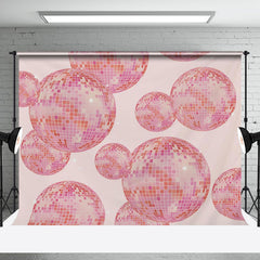 Aperturee - Retro Pink Disco Balls Musical Dance Party Backdrop