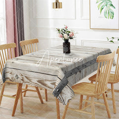 Aperturee - Retro Plank Pattern Texture Rectangle Tablecloth