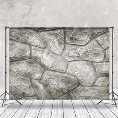 Aperturee - Retro Realistic Grey Stone Texture Photo Backdrop