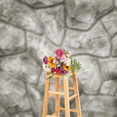 Aperturee - Retro Realistic Grey Stone Texture Photo Backdrop